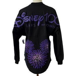 NWT Walt Disney World Black Fireworks Spirit Jersey sz XS Disney100 Celebration